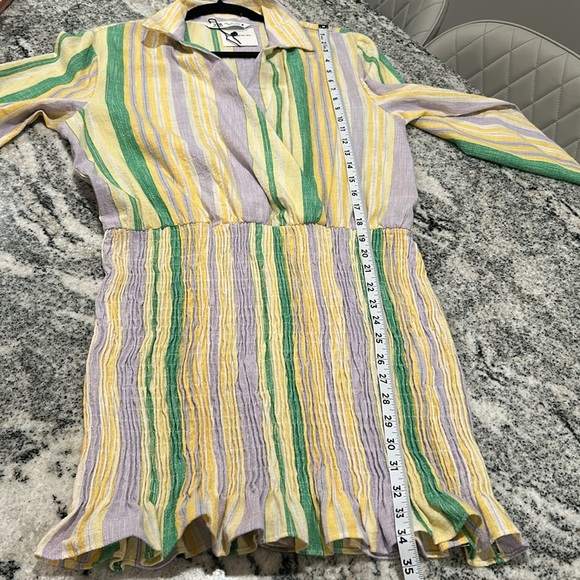 NWT Zara size large dress, with Ruchin on the bottom that is stretchy. - Picture 7 of 10